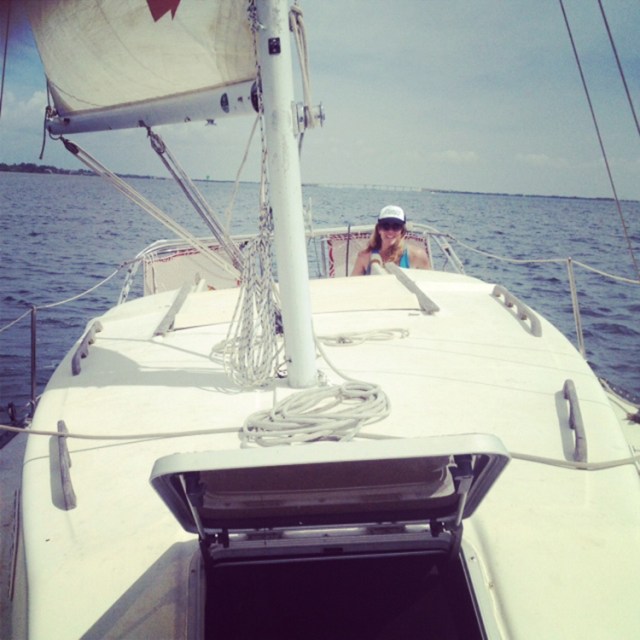 One of the First long 20 mile days I sailed aboard my boat. 