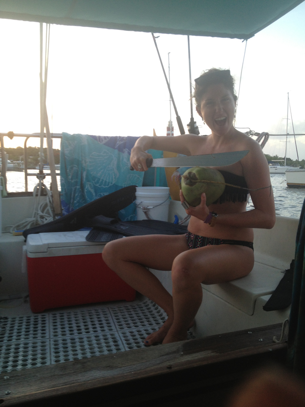 Crakin Coconuts in the Cockpit this chic was made for cruising! 